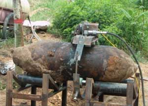 石家莊航彈切割銷毀案例